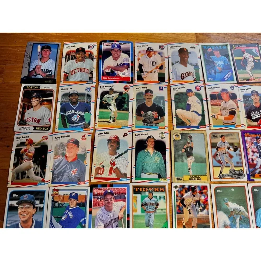 Vintage Baseball Card Lot 50+ Cards Topps Fleer Donruss Score 1980s 1990s MLB